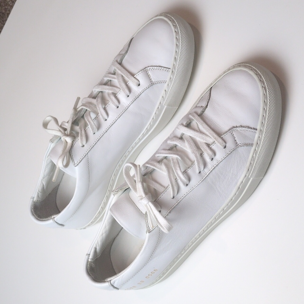 Common Projects Achilles Sneakers in White Leather Size EU 39 US Women's 9 - Picture 16 of 17